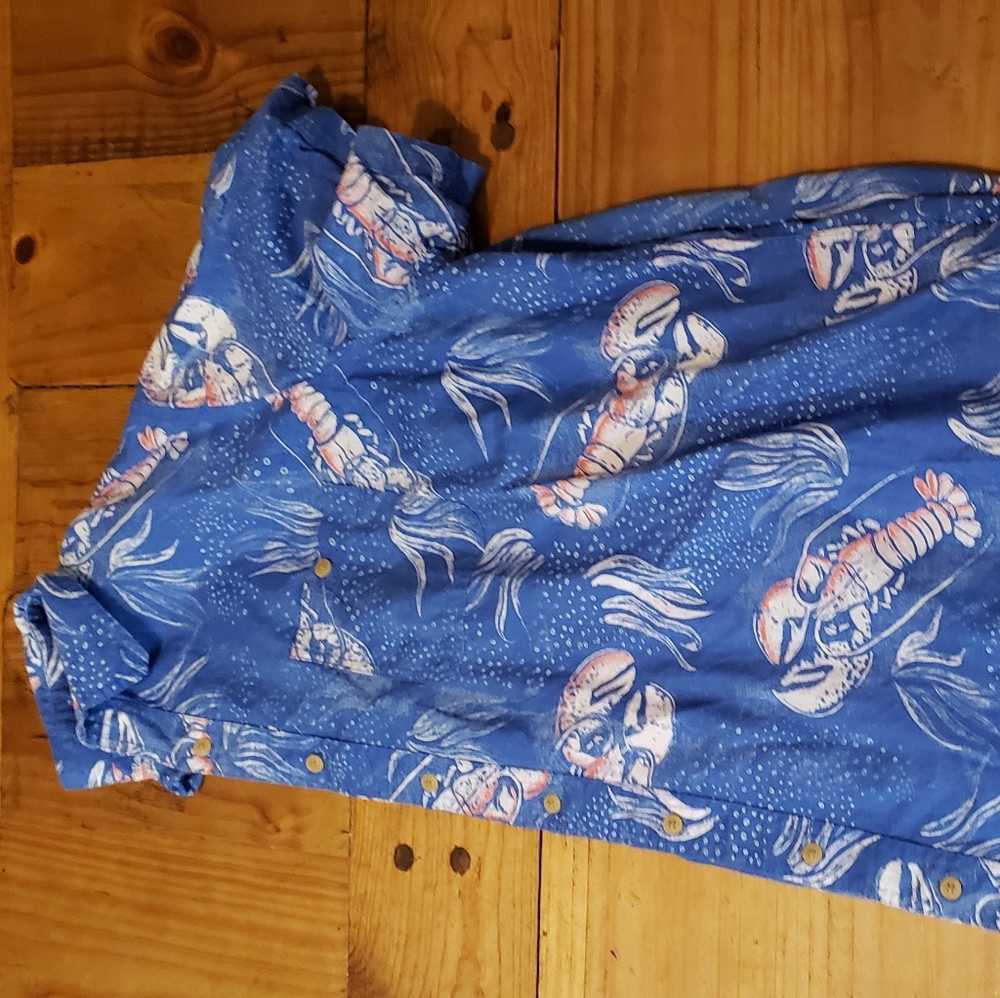Lobstsr button down shirt